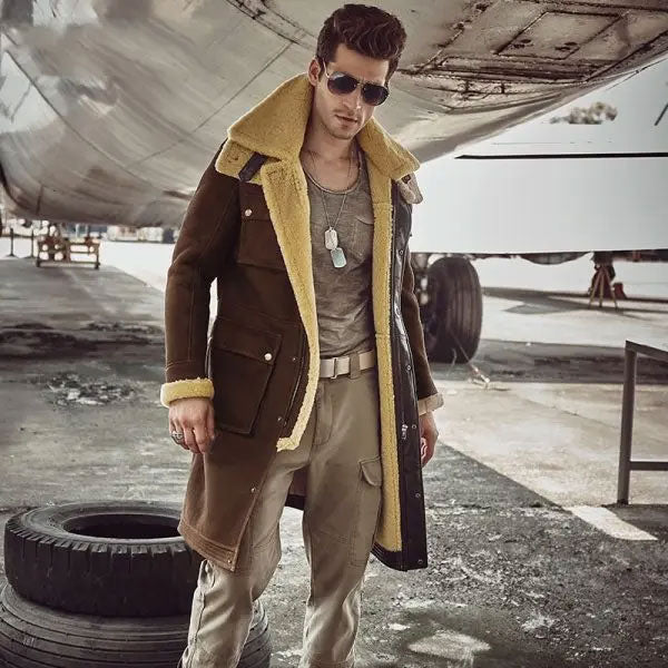 Men’s Shearling Fur Parka – Australian Sheepskin Wool