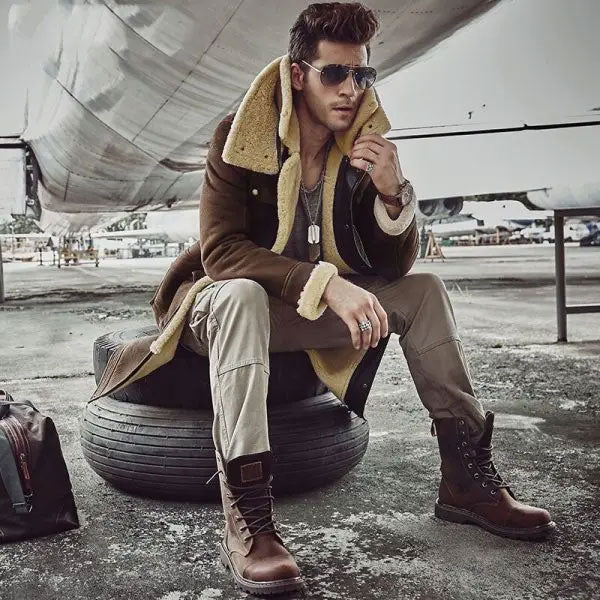 Men’s Shearling Fur Parka – Australian Sheepskin Wool