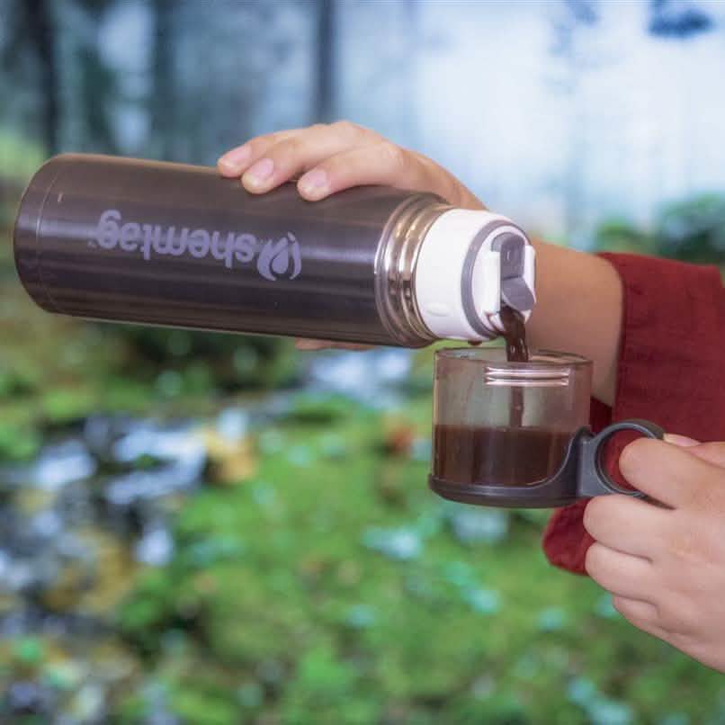 Shemtag Vacuum Thermal Bottle 16oz (480ml) Insulated with Coffee/Tea Cup Lid