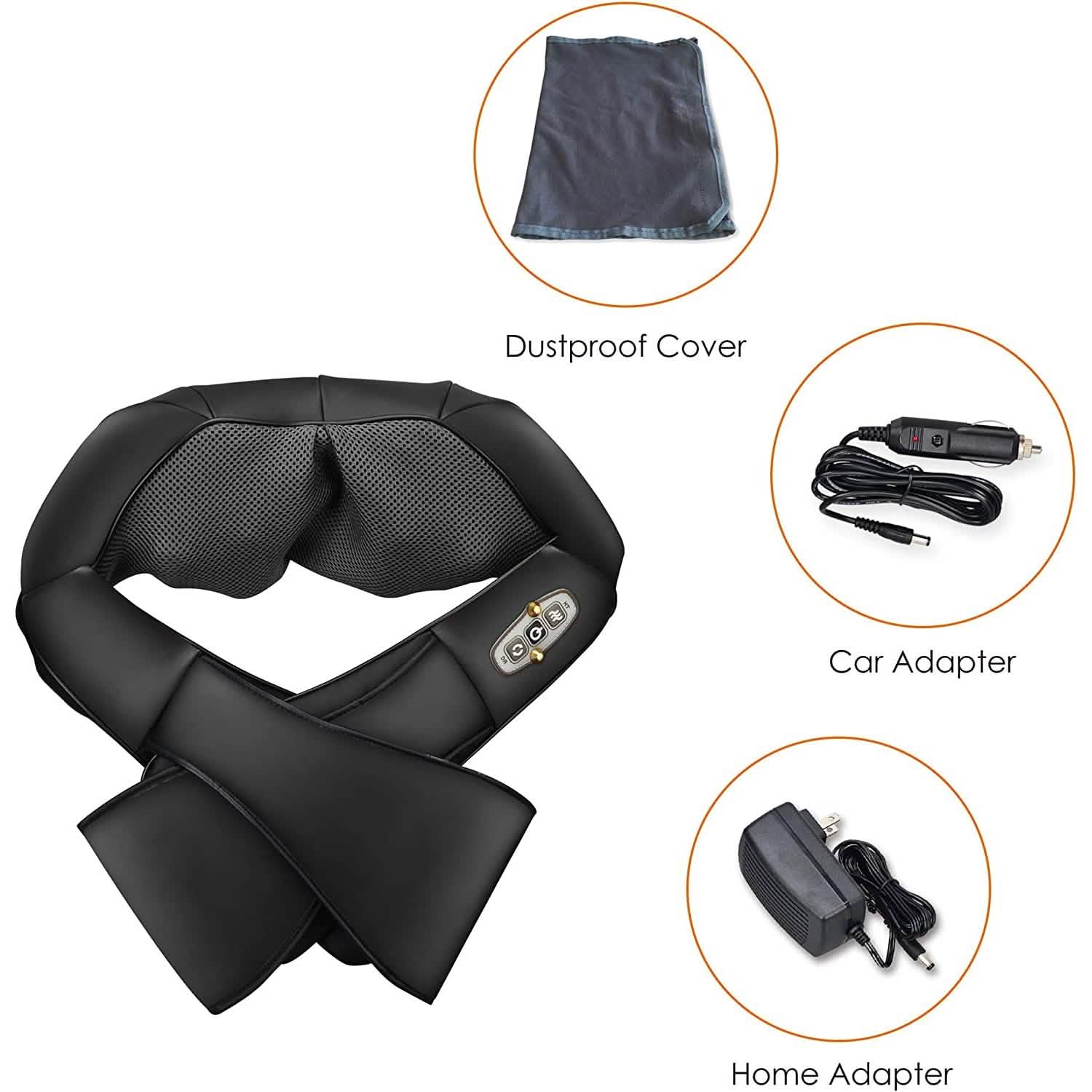 Shiatsu Neck and Shoulder Massager - 4D Back Massager with Heat