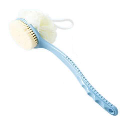 Brosse de douche avec soies et luffa