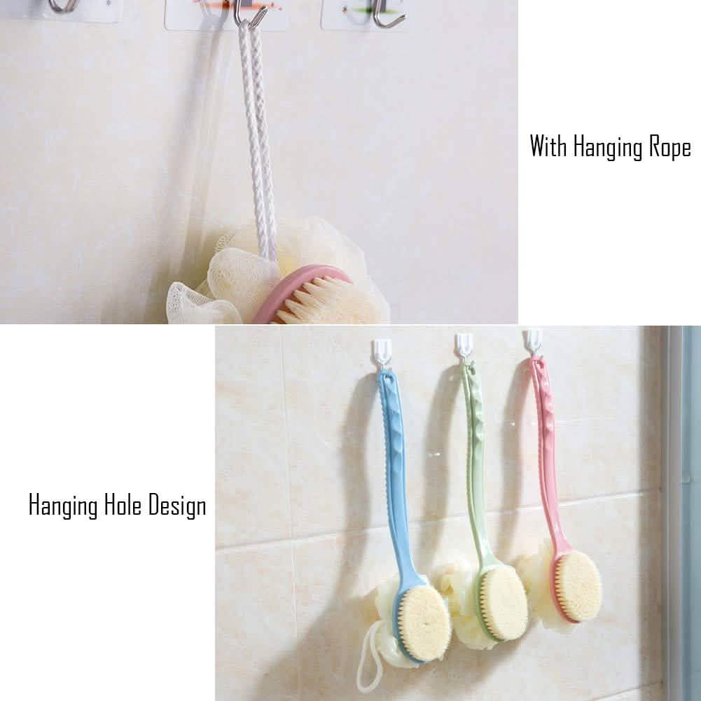 Brosse de douche avec soies et luffa
