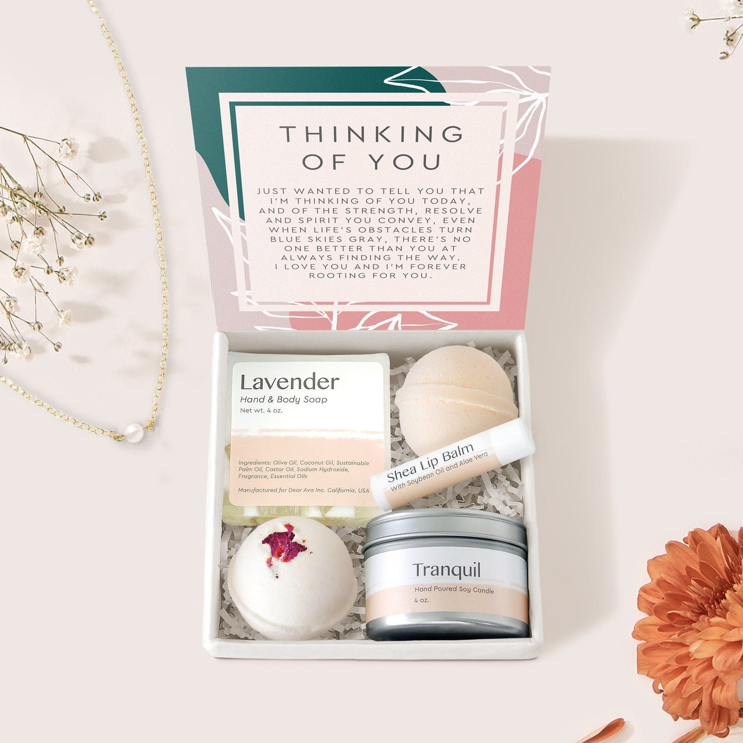 Sick Friend Pearl Necklace Gift Box Set