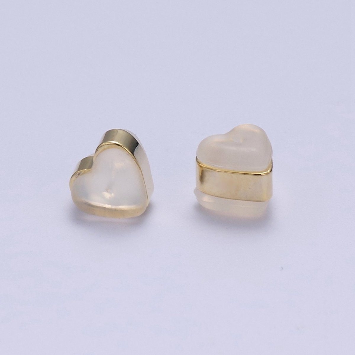Silicone Earring Backs Replacements Soft Clear Earring Backs, Heart Shaped Locking Earring Backs Silicone Earring Backs Stopper for Earring Jewelry Finding K-227