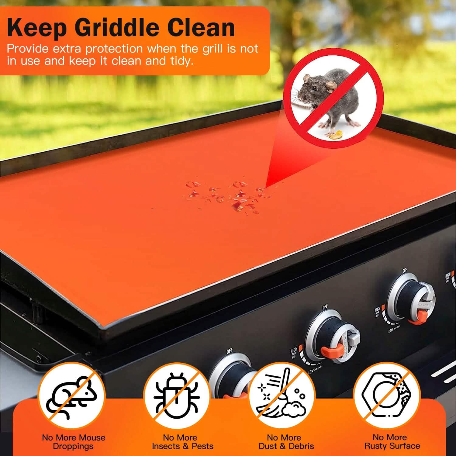 Silicone Griddle Mat Heavy Duty Food Grade Top Cover