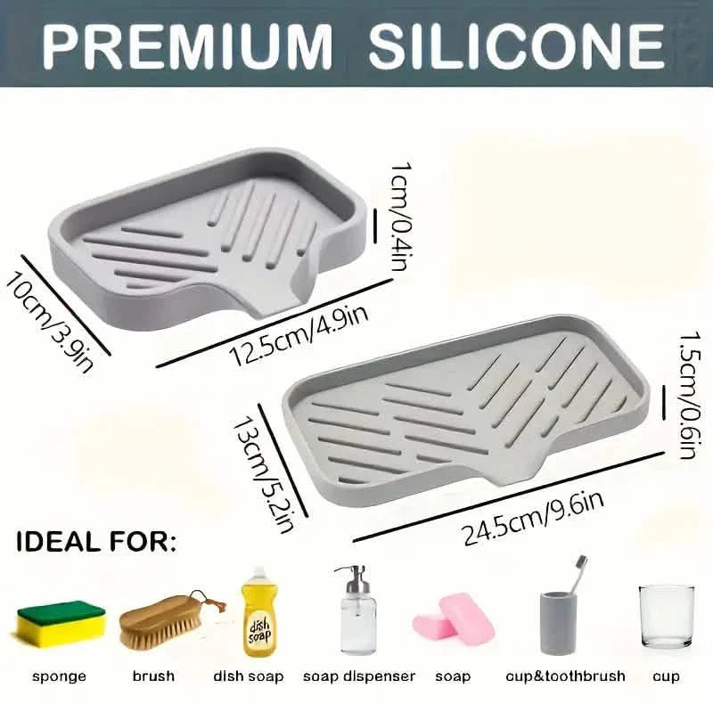 Silicone Sink Organizer Tray – Non-Food Contact Soap Holder