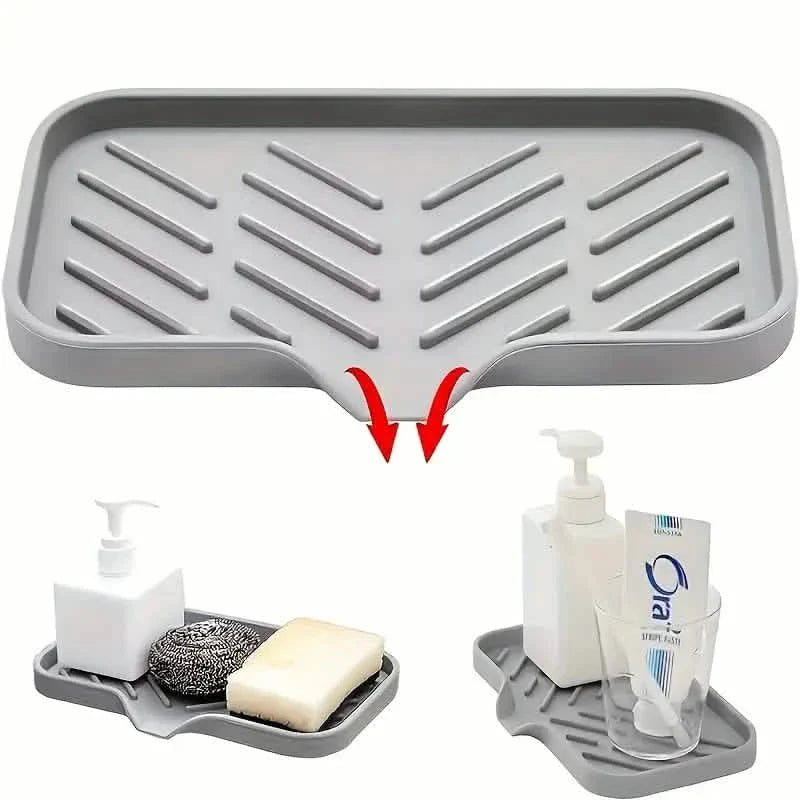 Silicone Sink Organizer Tray – Non-Food Contact Soap Holder