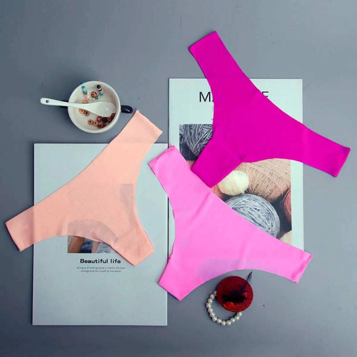 Silk Sexy Thongs for Women