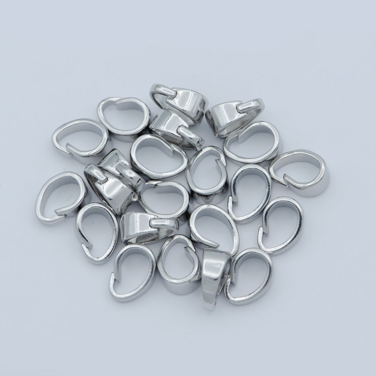 Silver Open Jump Ring White Gold Filled Pendant Hook Ring For DIY Jewelry Making Necklace Supplies Findings Kit  L-397