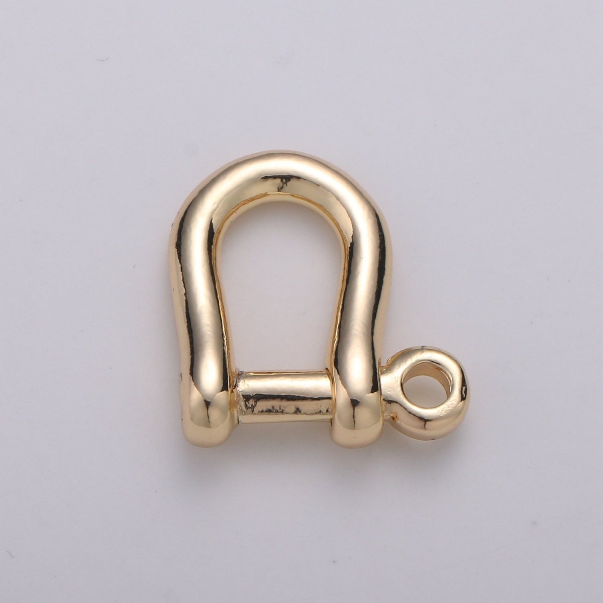 Simple Gold Filled Half Circle Clasp Charm  L-019