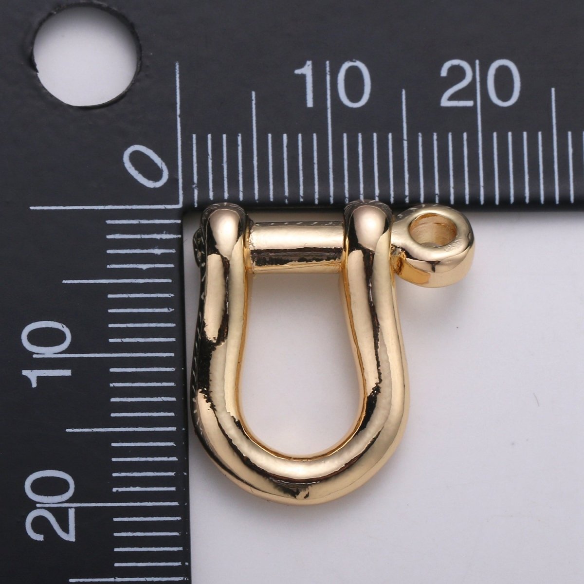 Simple Gold Filled Half Circle Clasp Charm  L-019