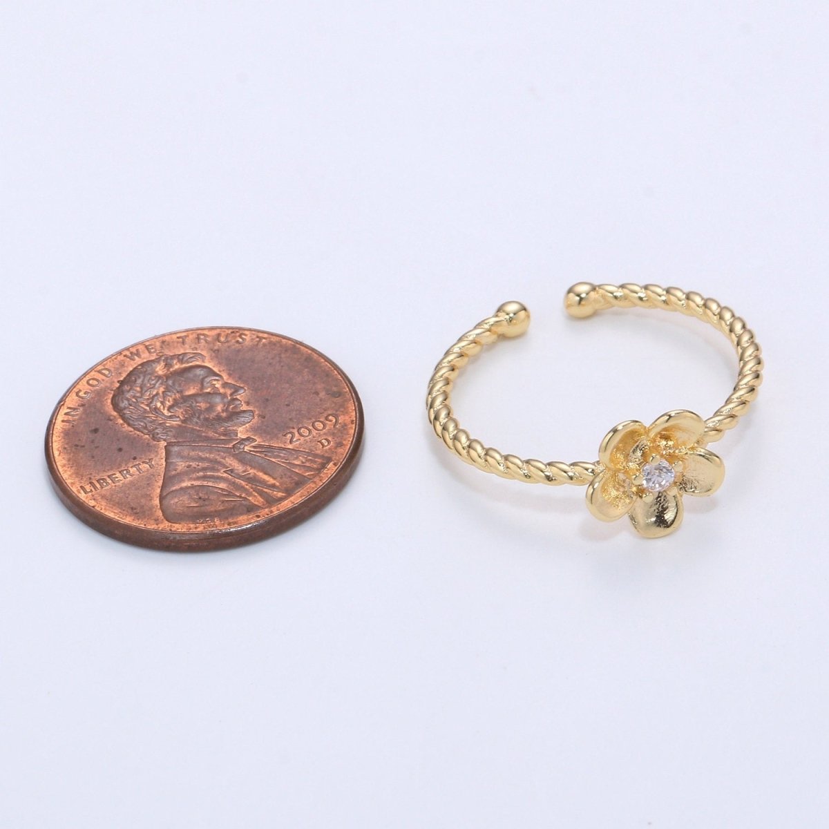 Simple Minimalist Dainty Thin Ring Stackable Rings Floral Flower Style Open Ring Twisted Ring Everyday Wear R-082