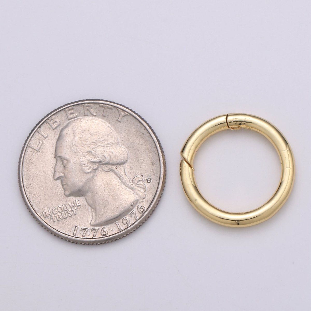 Simple Minimalist Round Push Gate Ring For Connector Charm Holder Connector Wrislet Holder  L-059