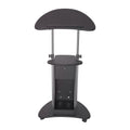Table roulante réglable pour ordinateur portable avec rangement, position assise ou debout