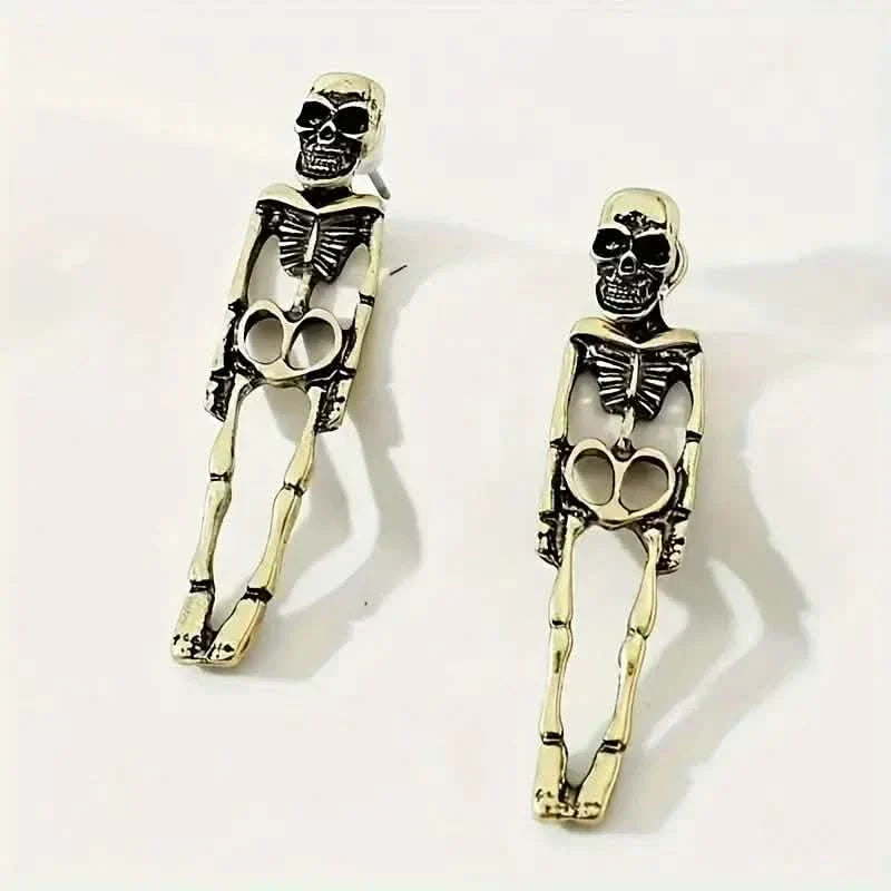 Skeleton Design Dangle Earrings