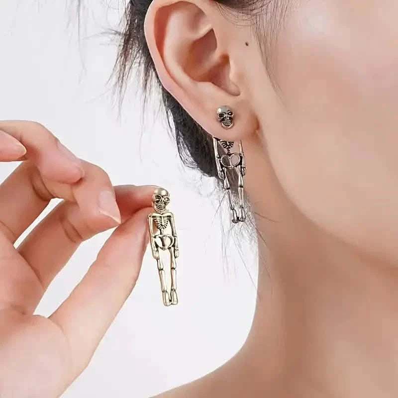 Skeleton Design Dangle Earrings