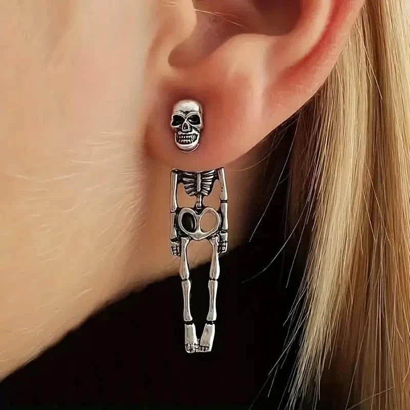 Skeleton Design Dangle Earrings