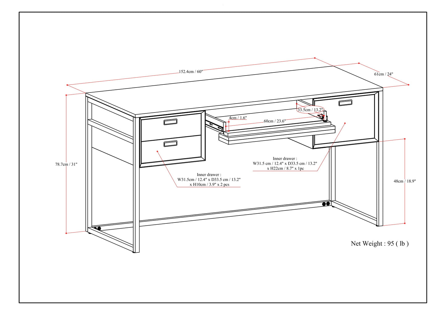 Richmond Rustic Desk