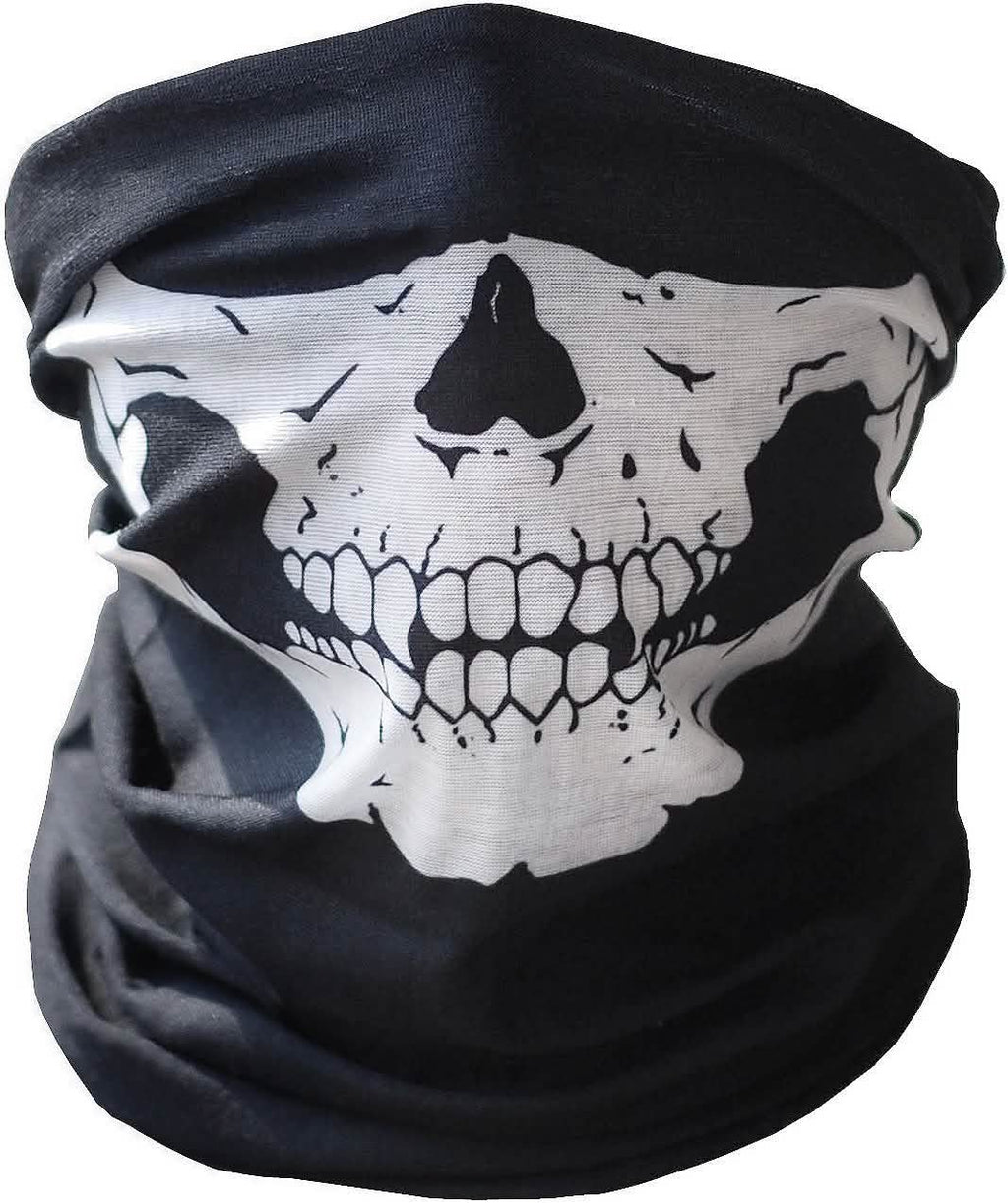 Skull Face Bandana Mask and Neck Gaiter
