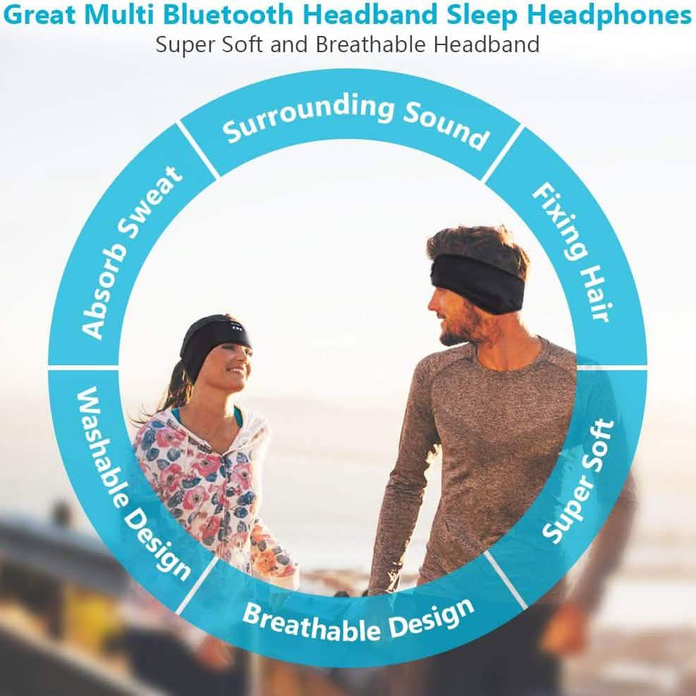Bandeau Bluetooth avec écouteurs de sommeil