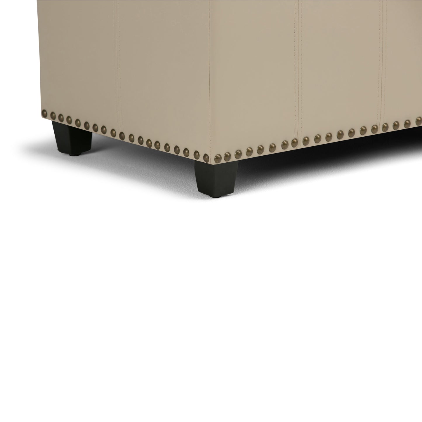 Amelia 33 Inch Wide Storage Ottoman Bench in Satin