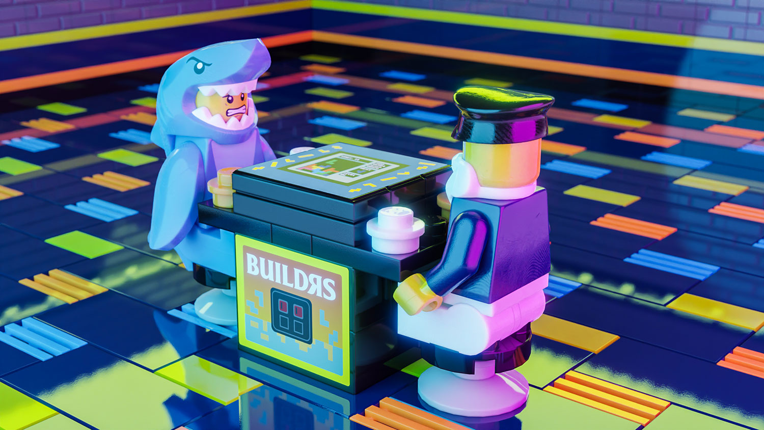 Buildᴙs 2-Player Classic Arcade made using LEGO parts - B3 Customs