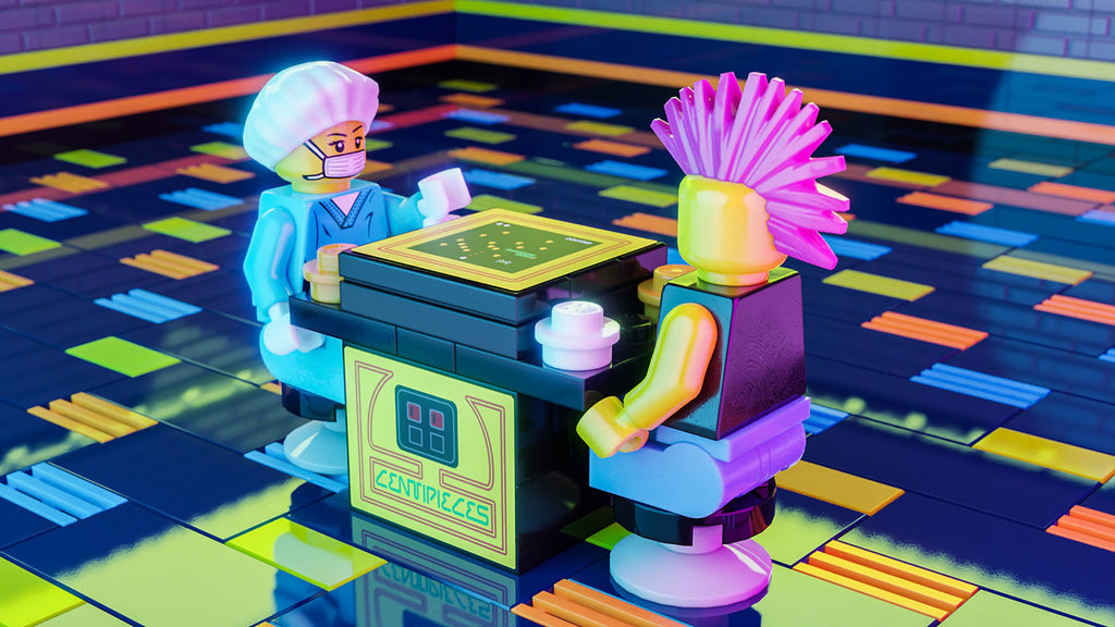 Centipieces 2 joueurs Classique Arcade fabriquée avec des pièces LEGO - B3 Customs