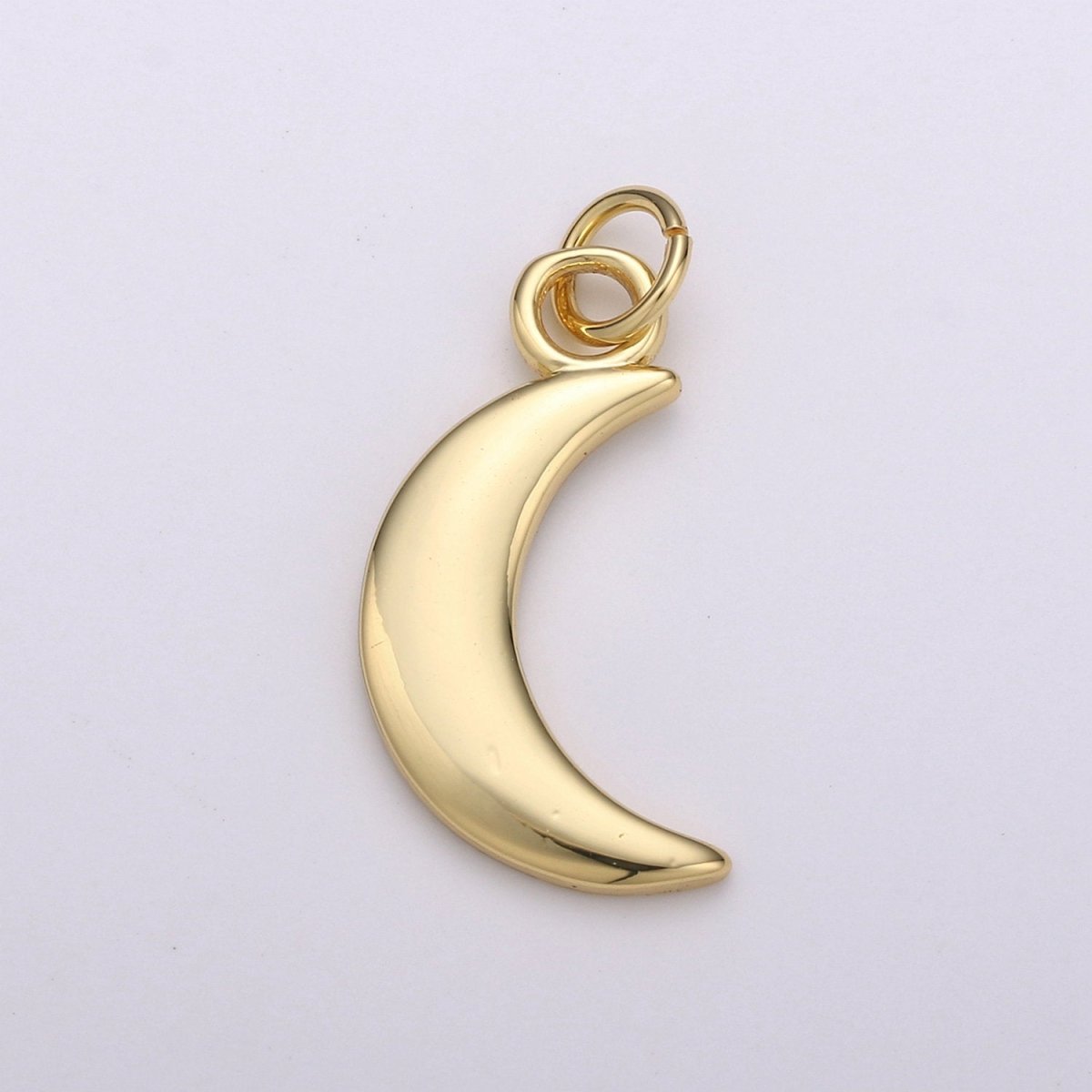 Small Crescent  Charm - Gold Moon Charm Celestial Jewelry making for Necklace Bracelet Earring Charm in 14k gold plated D-350