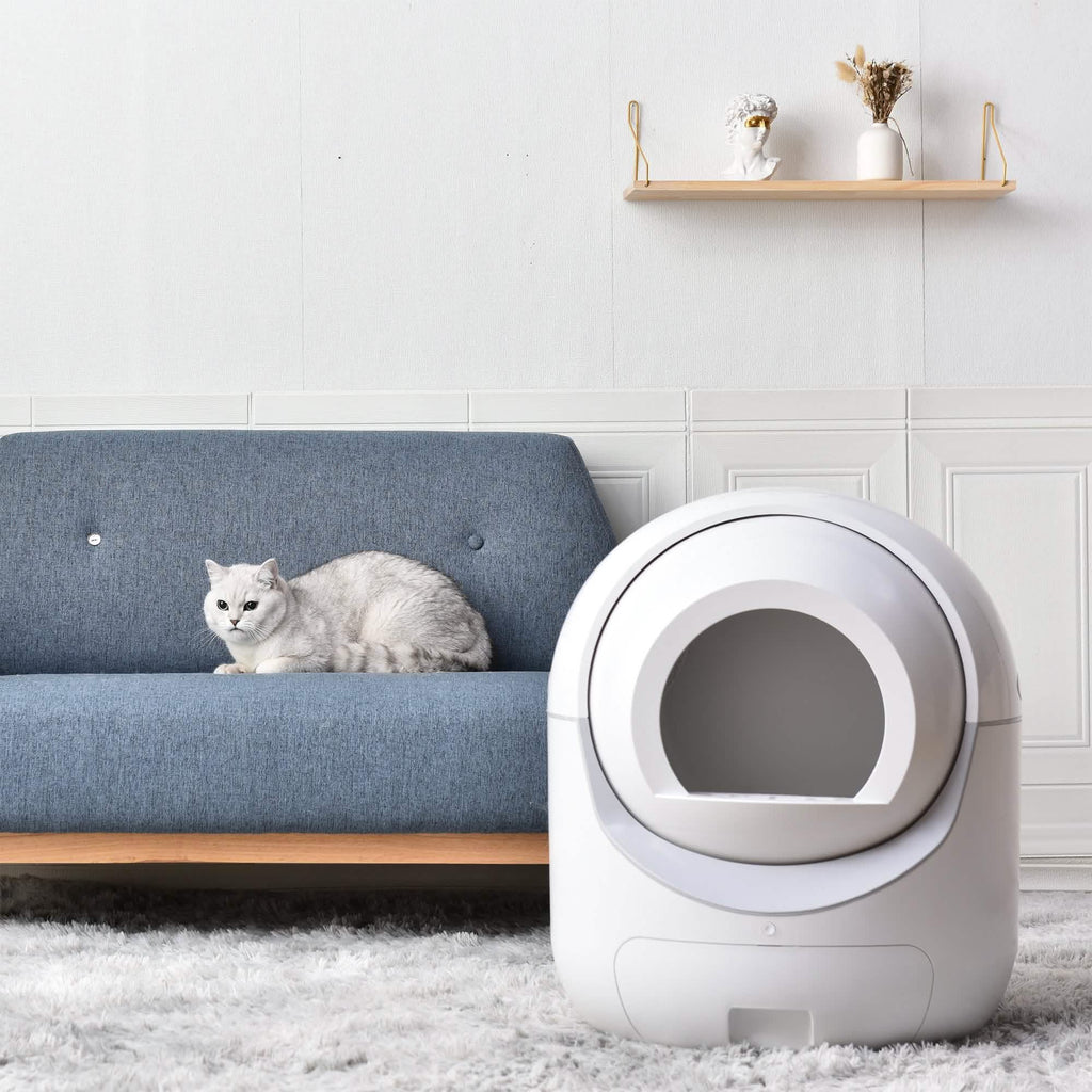 Smart Automatic Litter Box, Self -Cleaning Cat Litter Box for Multiple Cats