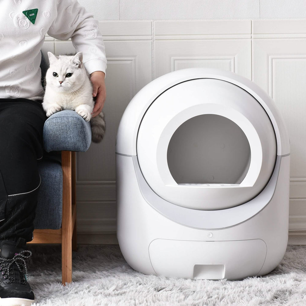 Smart Automatic Litter Box, Self -Cleaning Cat Litter Box for Multiple Cats