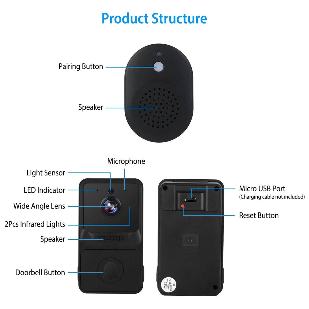 Smart Wireless WiFi Ring Doorbell