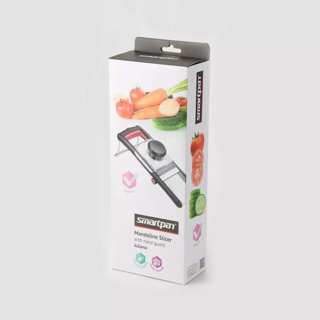 Smartpan Mandoline Slicer with Hidden Blade and Safe Hand Guard