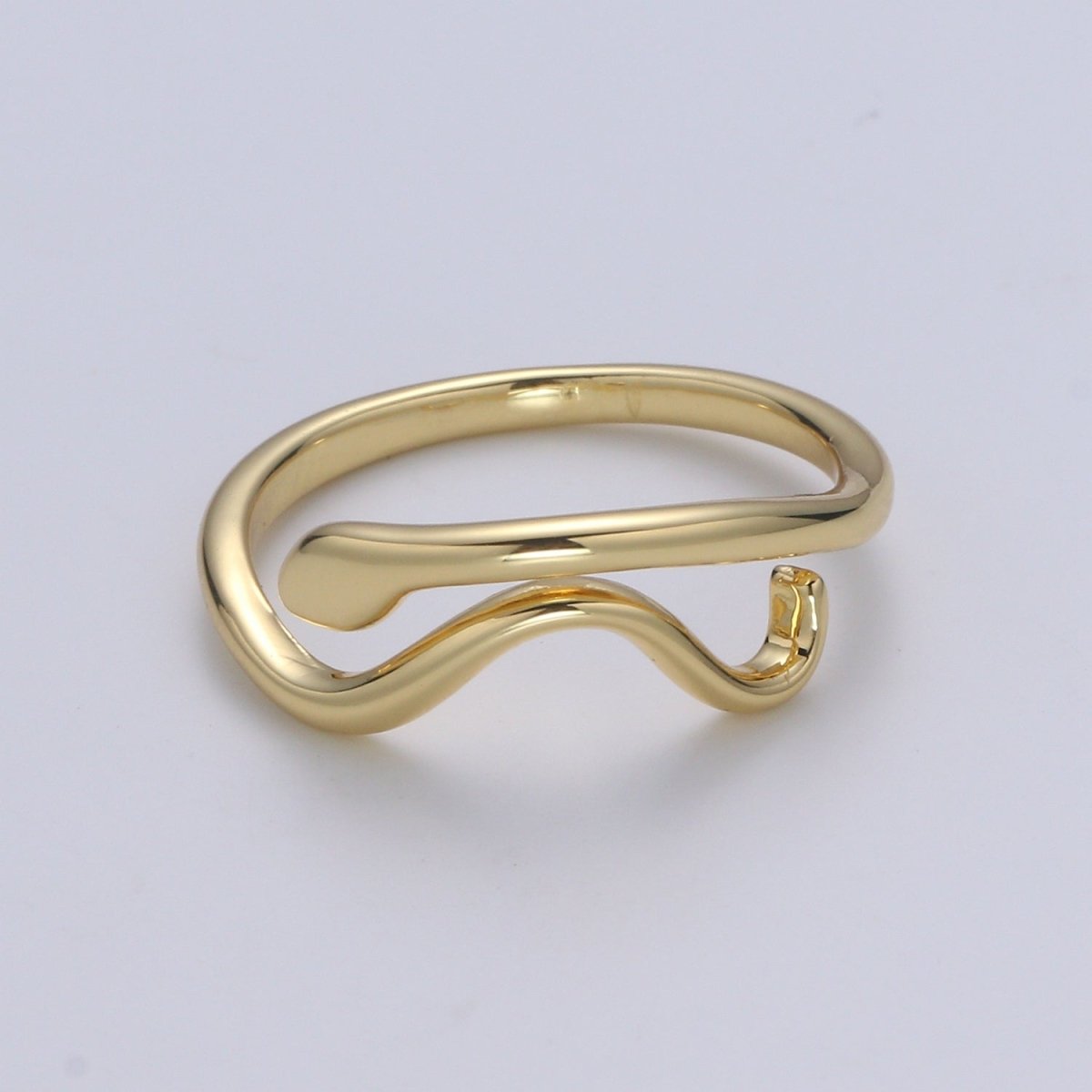 Snake ring Gold ring silver ring Dainty ring Delicate ring Stacking ring Minimal ring gift for her Open ring Adjustable U-060