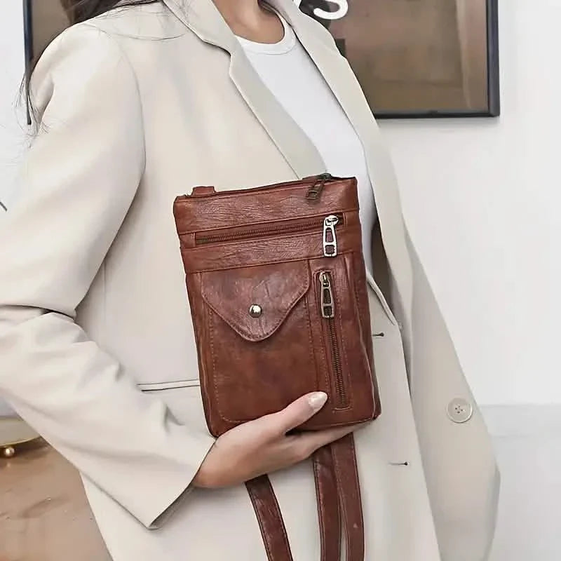 Sac bandoulière femme en similicuir souple