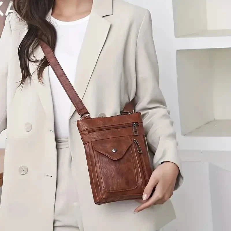Sac bandoulière femme en similicuir souple