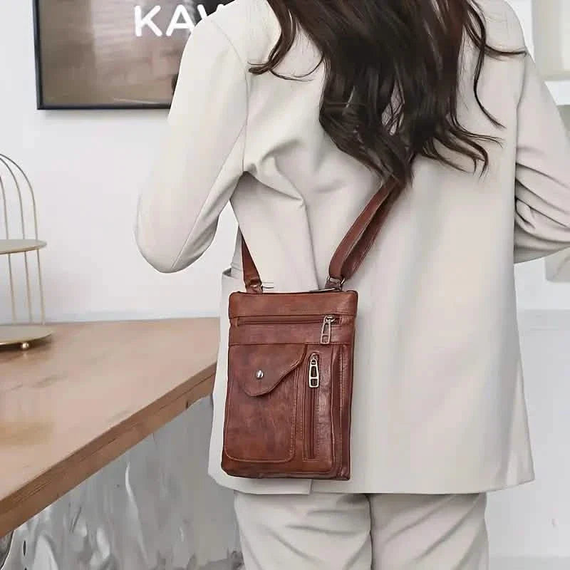 Sac bandoulière femme en similicuir souple