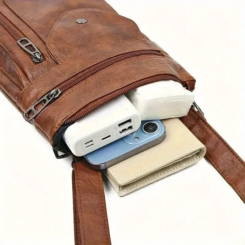 Sac bandoulière femme en similicuir souple