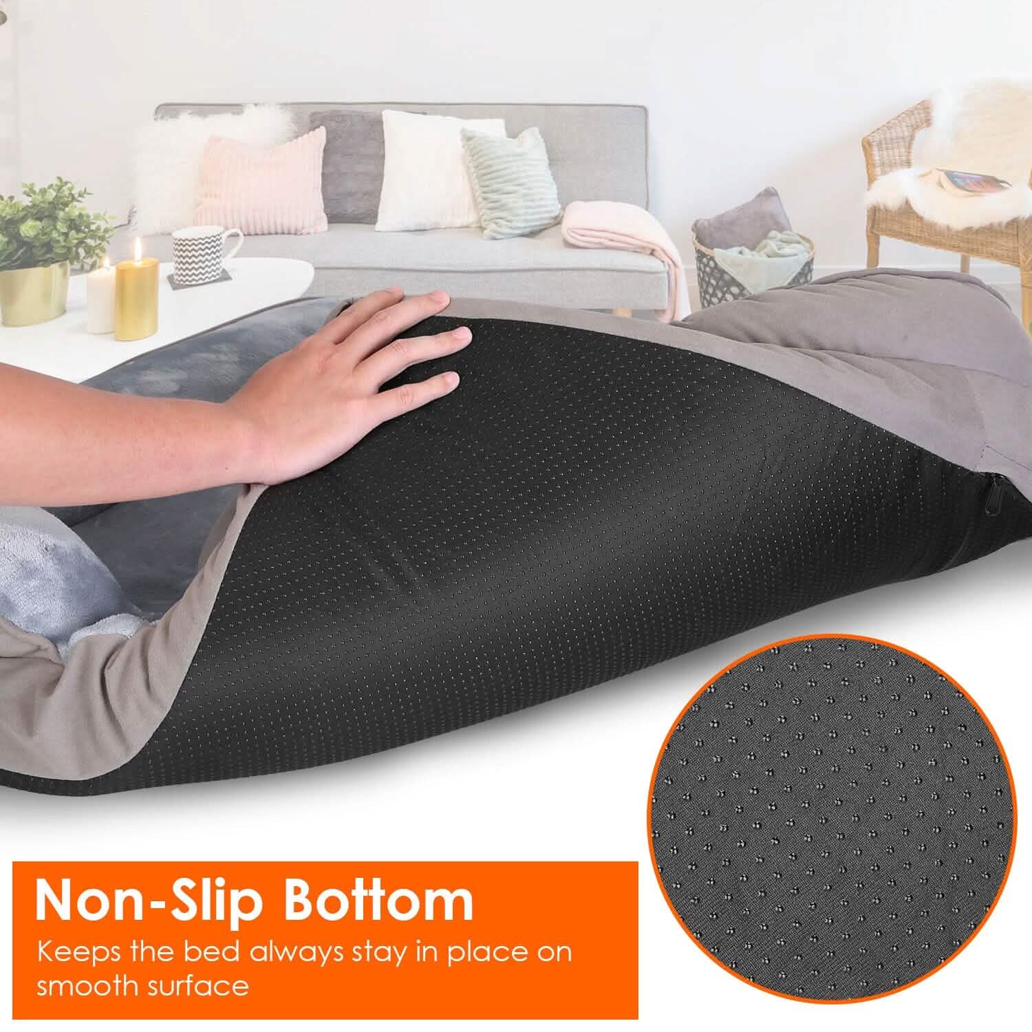 Soft Warm Plush Puppy Cozy Nest Sofa Non-Slip Bed Cushion Mat