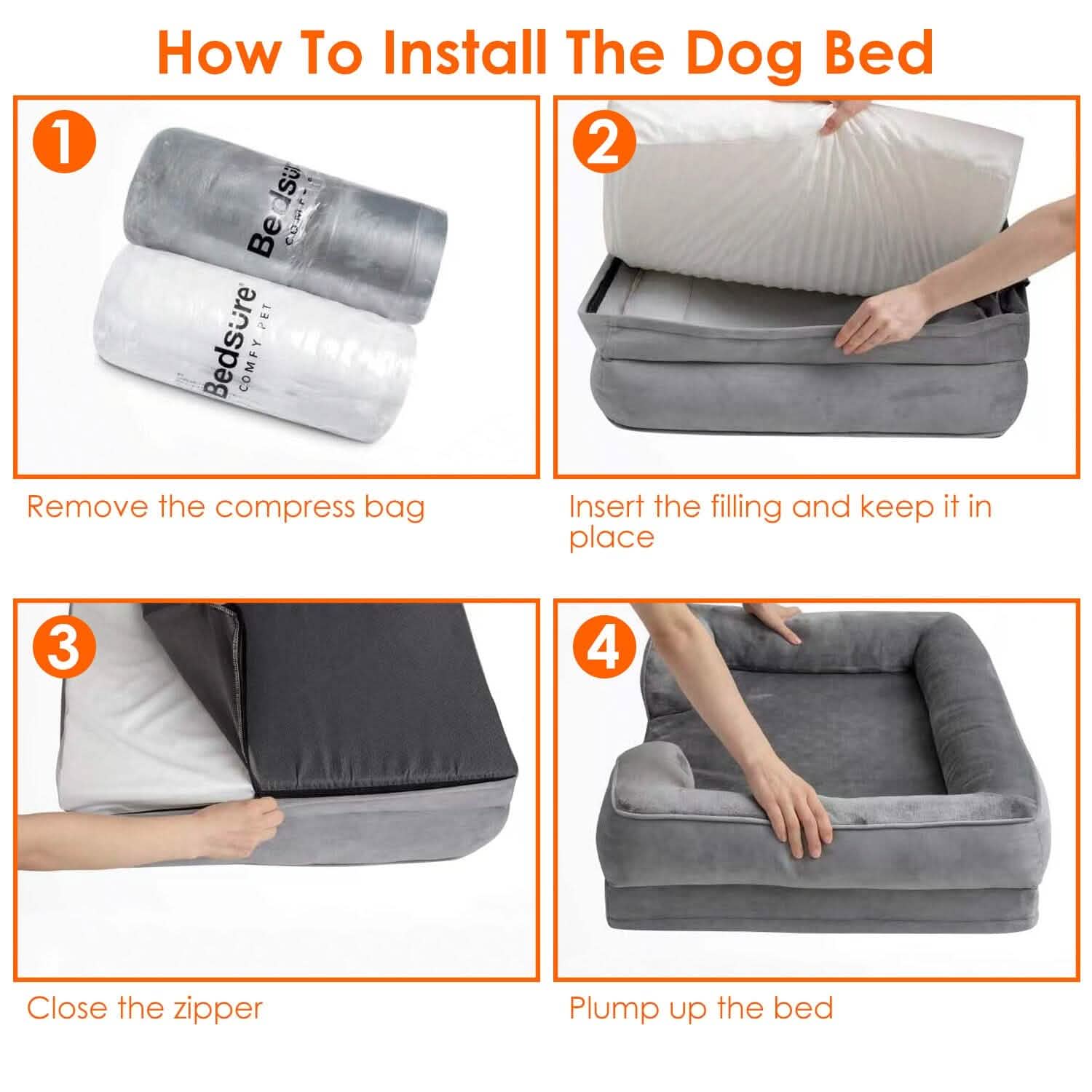 Soft Warm Plush Puppy Cozy Nest Sofa Non-Slip Bed Cushion Mat
