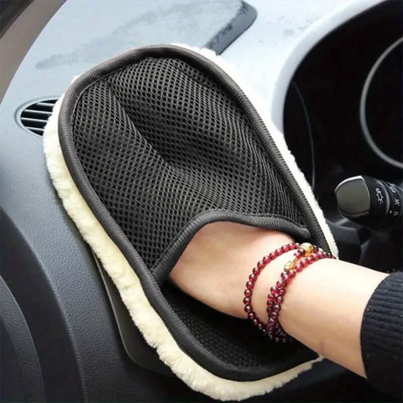 Mitaine de nettoyage de voiture en laine douce
