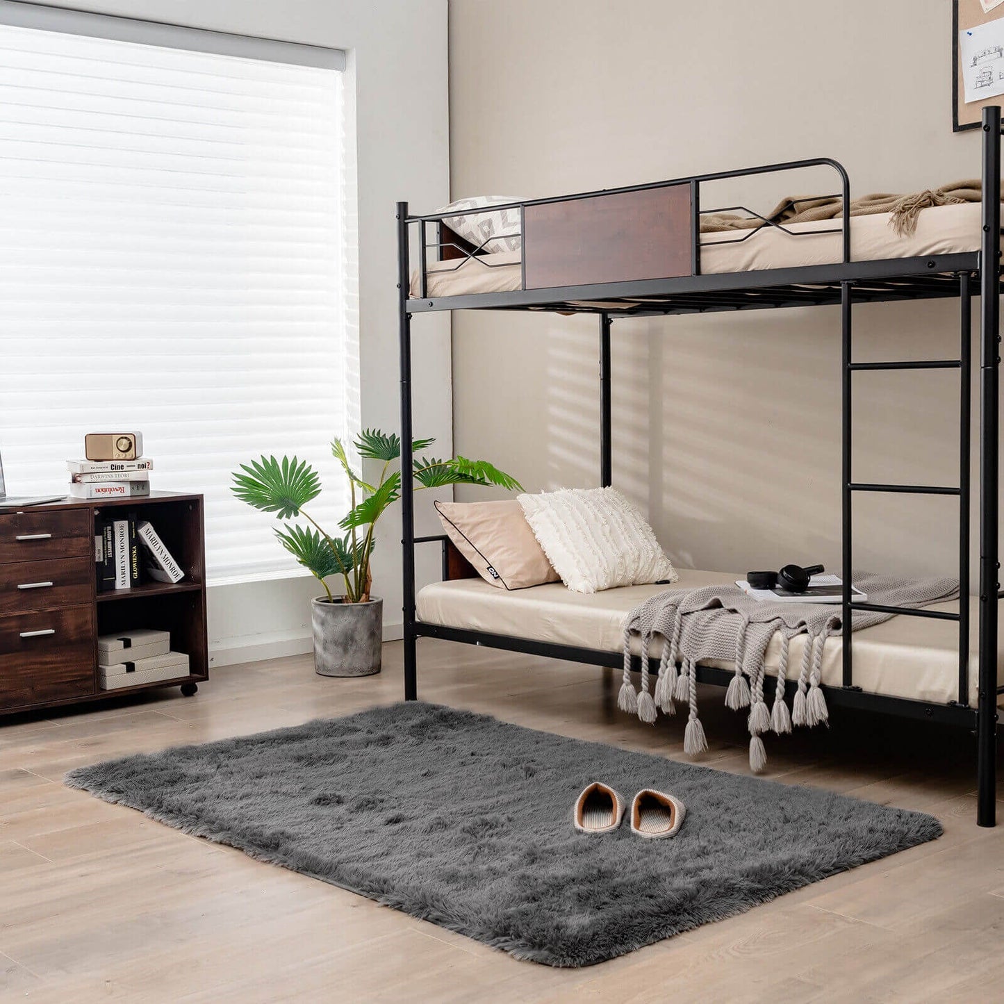 4x6 Feet Modern Soft Shag Rug with Non