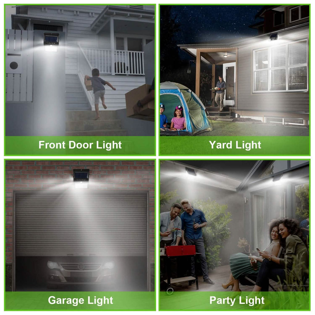 Solar 100 LEDs PIR Motion Sensor Wall Light