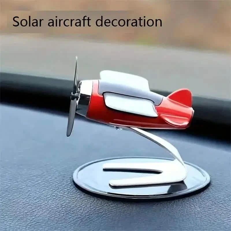 Solar Airplane Creative Car Decoration