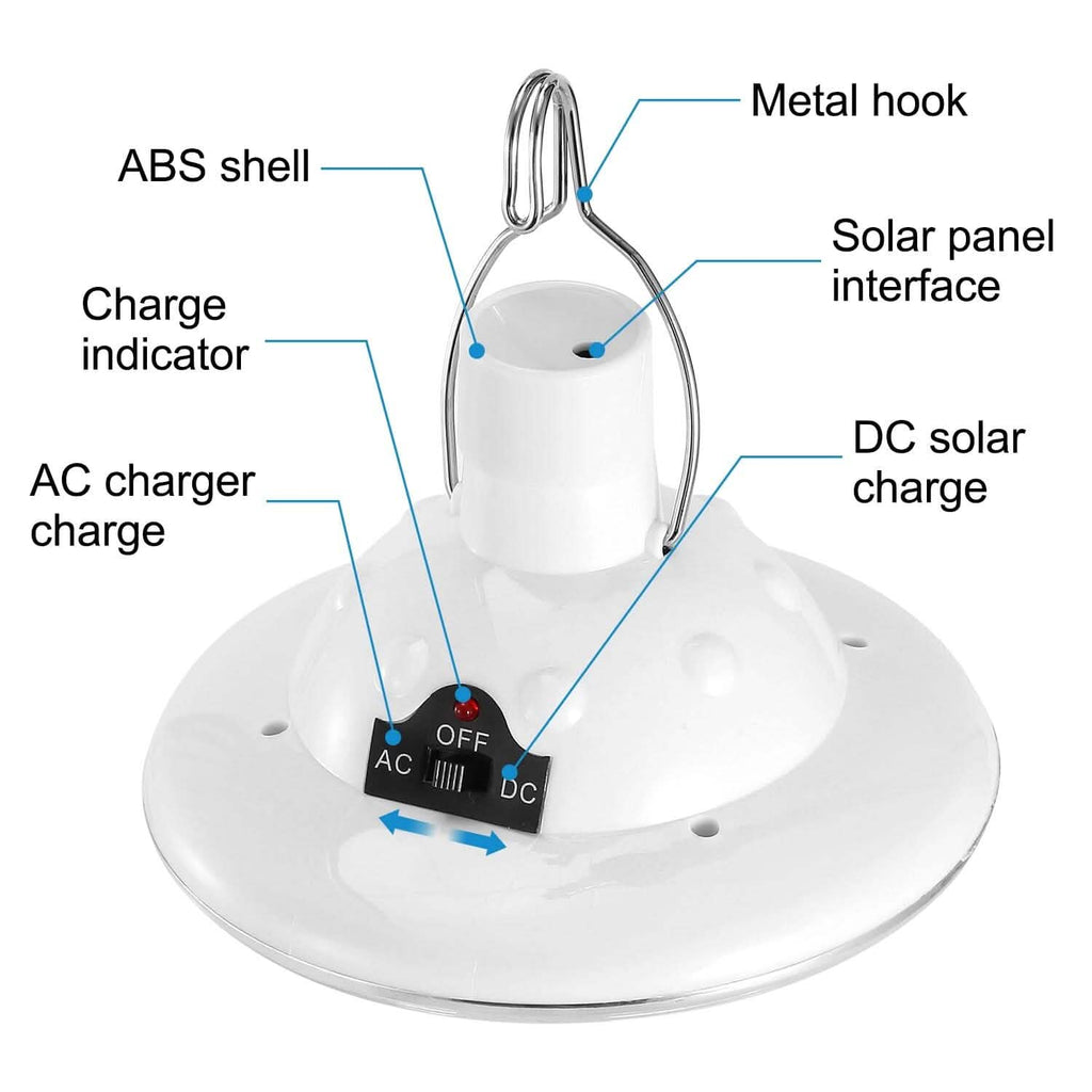 Solar Camping Light Hanging LED Bulb Lamp
