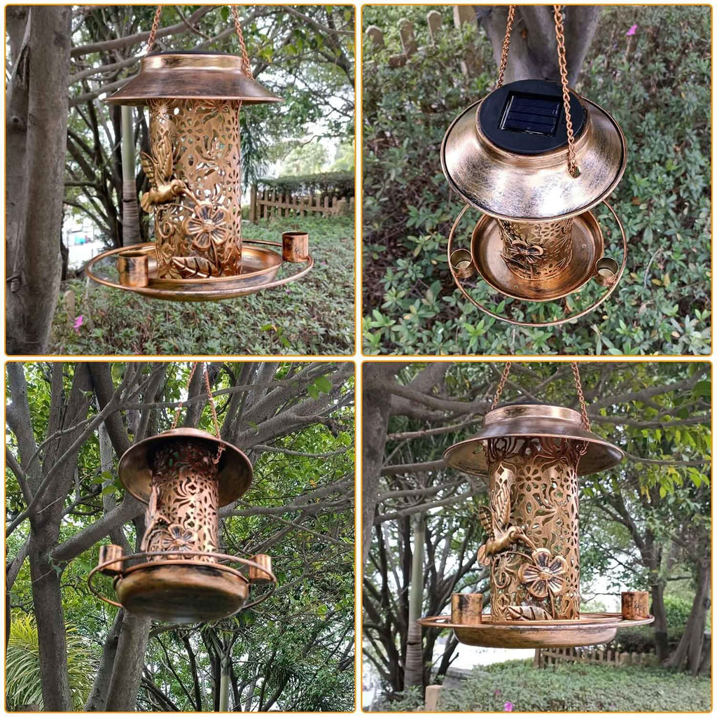 Solar Decorative Hanging Bird Feeder Lantern
