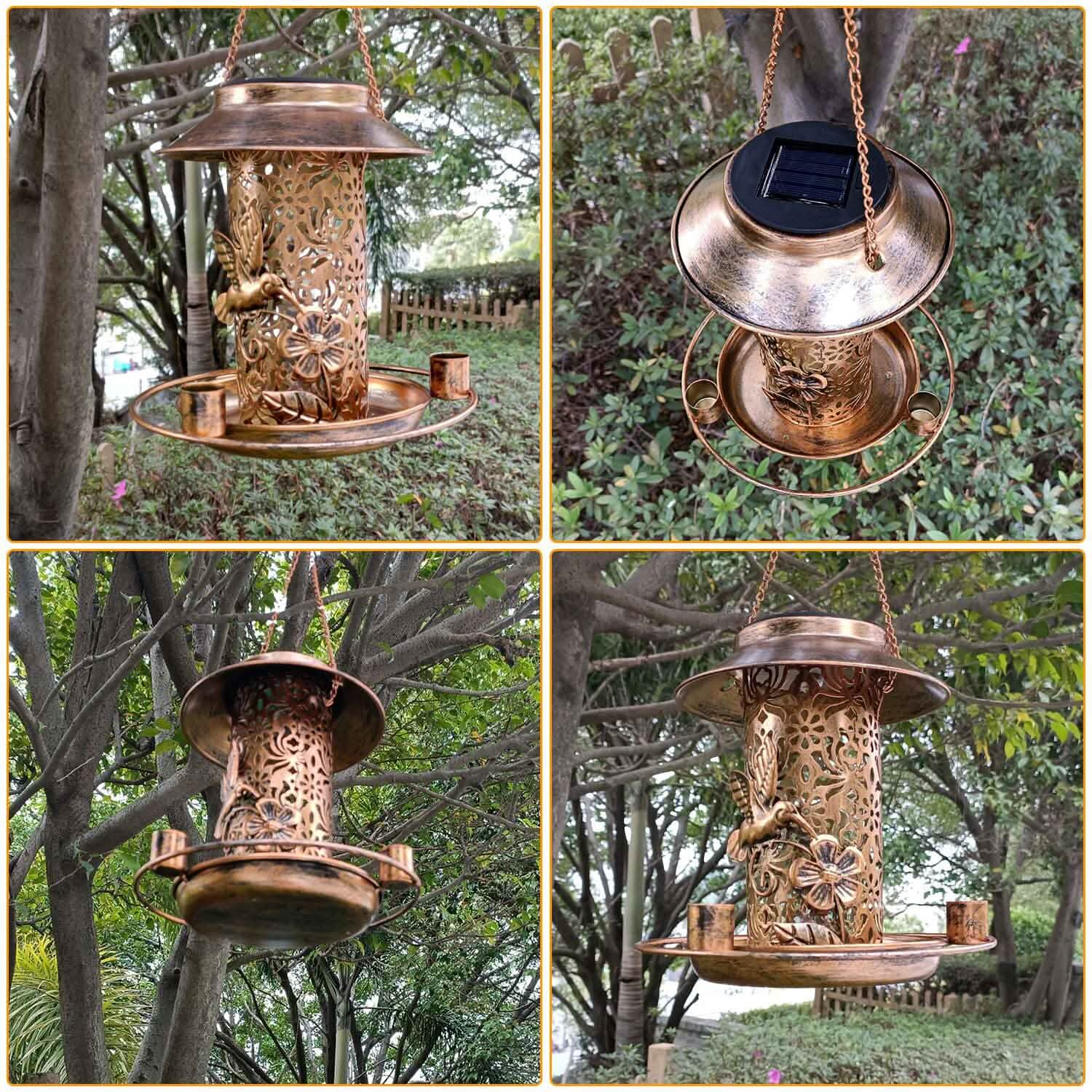 Solar Decorative Hanging Bird Feeder Lantern