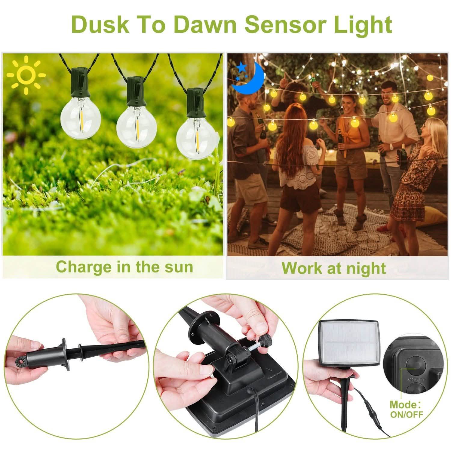 Solar Globe String Light Waterball LED