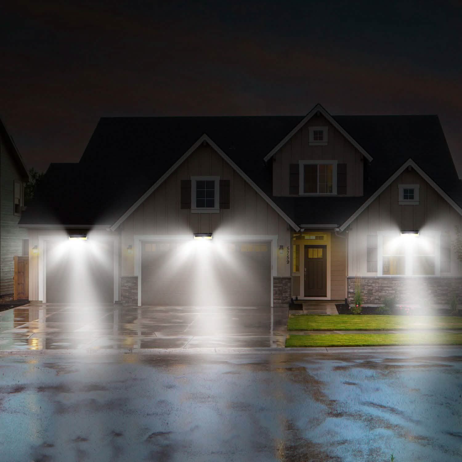 Lampes solaires 180 LEDS Lampe murale solaire