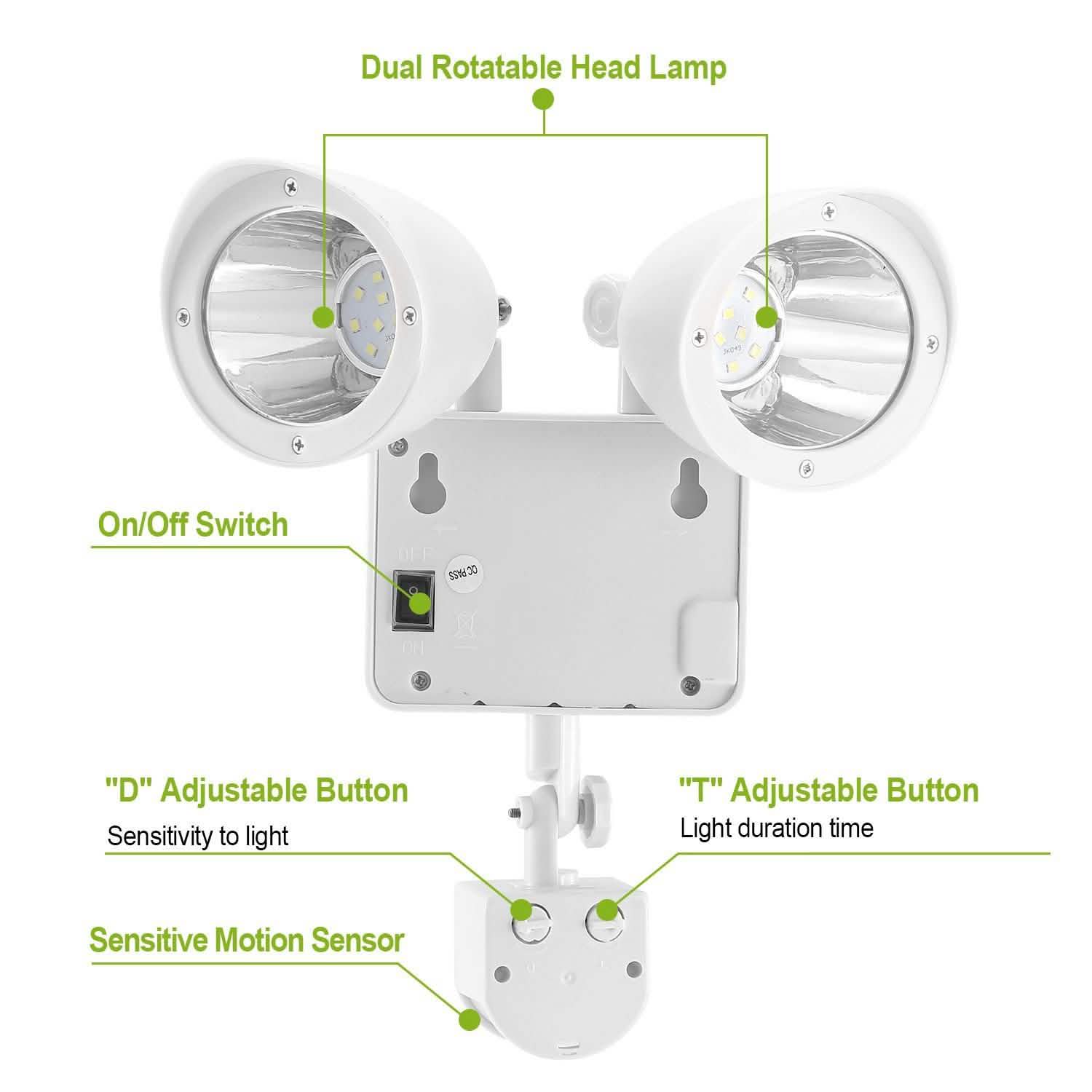 Solar Lights 22 LEDs Outdoor Security