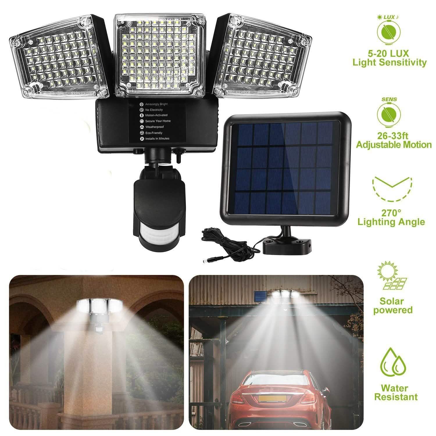 Lampes solaires d'extérieur 188 LED